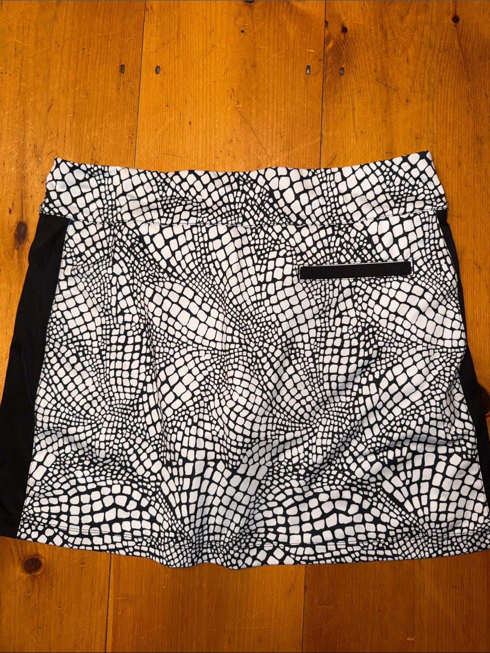 Coral Bay Golf pickleball Skort Black White Geometric Print Women’s Skirt Large